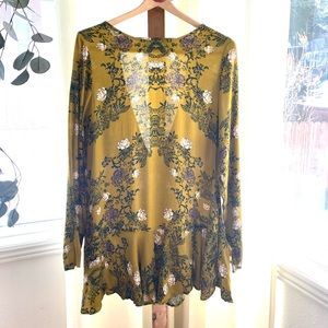 Free People Smooth Talker Floral Tunic Dress
